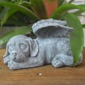 Miniatyrbillede 2 af 4: Hund Angel Dyreminde Statue, Resin Sovende Hund Minde Statue