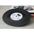 Pikkukuva 3 / 5: 6 vinyyli-alustaa retro-CD-levyllä, juoma-alusta, alusta, Re