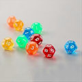 Miniatyrbillede 5 af 5: 10x Akryl Krystal Transparent D12 12 Sidet Farverige Terninger Poker Spil Terningesæt