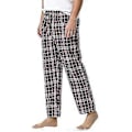 Miniatyrbillede 2 af 5: Herreternet bomulds pyjamasbukser/YY(2XL Sort Hvid Rød)