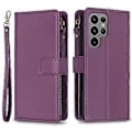 Miniatyrbillede 1 af 5: BF Style-19 Samsung Galaxy S24 Ultra Case Wallet PU Læder Stativ Telefon Cover