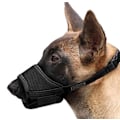 Miniatyrbillede 2 af 5: （S, Sort）， Hundemundkurv Justerbar Blød Nylon Hundemundkurv, Anti Bar