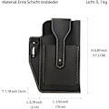 Miniatyrbillede 3 af 5: (sort) Mobiltelefon Fanny Pack med nøglering, Retro ægte læder Fanny Pack til mænd, Multifunktion