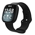 Miniatyrbillede 1 af 5: Til Fitbit Versa 3 / Sense Silikon Urrem Størrelse: L (Sort)