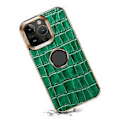 Miniatyrbillede 5 af 5: Denior Krokodille-Tekstureret PU-Etui til iPhone 12 Pro Max (Grøn)