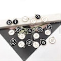 Miniatyrbilde 2 av 2: 0-9 arabiske tall metall legering charms dobbeltsidig emalje tall anheng for DIY håndverk armbånd halskjede smykker laging tilbehør (Svart)