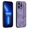 Miniatyrbilde 1 av 5: AZNS 3D Preget Telefonveske For iPhone 15 Pro (Lilla)