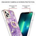Miniatyrbilde 3 av 4: Elektroplettet Marmor IMD TPU-etui for iPhone 15 Pro Max (Lilla 1)