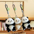 Pikkukuva 4 / 5: Suloinen Panda-avainketju, tukeva PP-puuvillainen sarjakuva-riipus reppuun tai käsilaukkuun, arkikäyttöön (Hua Hua)
