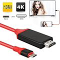 Miniatyrbillede 1 af 5: MHL USB Type C til HDMI 1080P HD TV Kabel Adapter Til Samsung Motorola Android LG( )