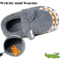 Miniatyrbilde 4 av 5: 23cm - Barne tøfler plysj jenter bomull tøfler gutter varme krokodille hjemmesko foret vinter ikke