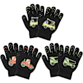 Miniatyrbilde 1 av 5: Vinterhansker for barn, 3 par full finger magiske hansker stretchy