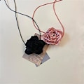 Miniatyrbilde 3 av 5: Rose Halskjede for Kvinner Elegant Vev Knyttet Sløyfe Justerbart Kjede Smykker