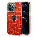 Miniatyrbilde 1 av 5: Denior Krokodille-Tekstur PU-Etui For iPhone 12 Pro Max (Mocha Brun)