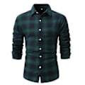 Pikkukuva 1 / 5: Pitkähihaiset miesten paidat, ruutupaidat (2XL Vihreä)
