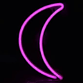 Miniatyrbild 3 av 5: Måne Neonskylt Neonljus Dekorativ Lampa för Sovrum Fest Bar Dekor USB/Batteridriven Rosa
