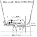 Miniatyrbild 3 av 5: Stilfullt djurformat hängsmycke Lättviktslegering Choker Charm Justerbar kedjelängd Perfekt för daglig användning (Silver)