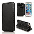 Miniatyrbilde 1 av 5: PU-Lærveske Folio for iPhone 6p/6sp, Forretningsstil, Lommebokfunksjon, Fallbeskyttelse, Stativfunksjon, Slitesterk (Svart)