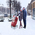 Miniatyrbild 2 av 5: Röd Barnvagnsregnskydd, Universell Baby Barnvagn Buggy Regnskydd
