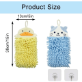Miniatyrbilde 3 av 4: 2 søte håndklær med dyremotiv, myke og fluffy mikrofiber