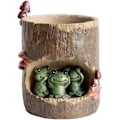 Miniatyrbillede 1 af 4: Blomsterpot Sukkulente Plantekasser Træhul Potter Resin Blomsterplante P