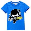 Pikkukuva 1 / 2: Lasten Ninja Kidz Tv Piirretty T-paita Rento Kesä Lyhythihainen Yläosa Pojat Tytöt Lahja 5-12v (11-12 Vuotta Tummansininen)