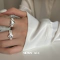 Miniatyrbilde 3 av 5: Vintage Åpen Arbeid Relief Cubic Zirconia Kvinners Løfte Ring Eternit