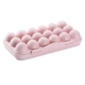 Miniatyrbilde 3 av 5: Stabelbar 12 Egg/18 Egg Holder Fryser Kjøleskap Matbeholder Organizer Brett (Rosa 18 Egg)