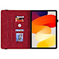 Miniatyrbillede 3 af 5: Læder Tablet Etui Til Xiaomi Redmi Pad SE 11 tommer (Rød)