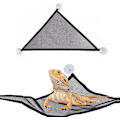Miniatyrbillede 1 af 5: 2 stk. reptilhængekøjer, firbenhængekøje, reptilfirbenhængekøje