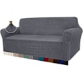 Miniatyrbillede 1 af 5: Grå 2-personers moderne sofaovertræk, Jacquard, elastisk, til stuen
