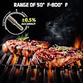 Miniatyrbillede 5 af 5: 2 stk. Temperaturmåler Termometer til Barbecue BBQ Grill Røgeovn Pit Termostat( )