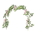 Miniatyrbillede 5 af 5: Kunstig Vin Blomsterguirlande Falske Bladplanter Vin til Bryllupsbord Blomsterarrangement Bryllup, 200 cm Lang (Pink)