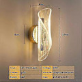 Miniatyrbillede 3 af 5: 12W Akryl LED Væglampe Moderne Indendørs Væglampe Dæmpbar Guld Sconce Soveværelse
