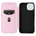 Miniatyrbilde 5 av 5: Lærtelefonveske for iPhone 15 Plus (Rosa)