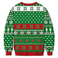 Miniatyrbillede 2 af 5: Langærmet Grinch pullover juletrøje til mænd og kvinder