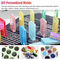 Miniatyrbild 5 av 5: 2 ST Silikon Dominoform Harts Epoxi Spel Tillverkning Hantverk DIY Gjutform ( )