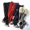 Miniatyrbillede 1 af 3: Dame Joggingbukser Varme Vinter Joggingbukser Foret Termiske Sportsbukser (XL sort)