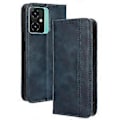 Pikkukuva 1 / 5: Lompakko Retro Puhelin Kotelo Blackview Oscal C70/Oscal Tiger 10 Telille PU Nahka Puhelin Kotelo (Tyyli C)