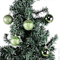 Miniatyrbilde 5 av 5: 12 stk. Søt Hjemmefest God Jul Juletre Kule Anheng Dekor Julepynt Grønn