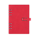 Miniatyrbillede 1 af 5: Løs-blads Business Office Notebook Hullet 6-rings Planner Binder Notebook til Møde Rejse Arbejde Skole (Rød)
