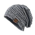 Miniatyrbillede 1 af 5: Elastiske Beanies Hue med Tyk Plysforing Vindtæt Hue til Kvinder Piger Hold Ørerne Varme Beanies Koldt Vejr Forsyninger blandet grå (blandet grå)