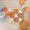 Miniatyrbilde 4 av 5: Tic-Tac-Toe Trebrettbrett X O Blokker Mini Bordplate Rustikk Tre