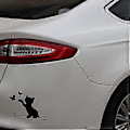 Miniatyrbilde 2 av 3: 4 stk. lastebilstickers Søte dyrestickers Klistremerke for støtfanger Katt Vindussticker
