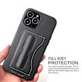 Miniatyrbilde 3 av 5: Fierre Shann Holder PU Telefonveske for iPhone 15 Plus (Svart)