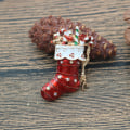 Miniatyrbild 5 av 5: Jul Enamel Semester Brosch Pin Strumpor