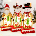 Miniatyrbillede 4 af 5: Juletræspynt i Træ - Julemand Dekorationer Juletræ