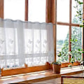 Miniatyrbillede 5 af 5: Tulles Baggrunds Draperinger Gardin Multifunktionel Vinduesgardin til Soveværelse Køkkenindretning (120*150)