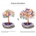 Miniatyrbilde 5 av 5: Livets tre i 7 Chakra naturlige krystaller Fengshui tredekor