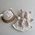 Pikkukuva 5 / 5: Vauvan hattu karhukuvioinnilla, taaperoiden ämpärihattu, söpö pehmeä kalastajanhattu, karhuhattu, kalastajanhattu karhukuvioinnilla, vauvan beige hattu (beige)